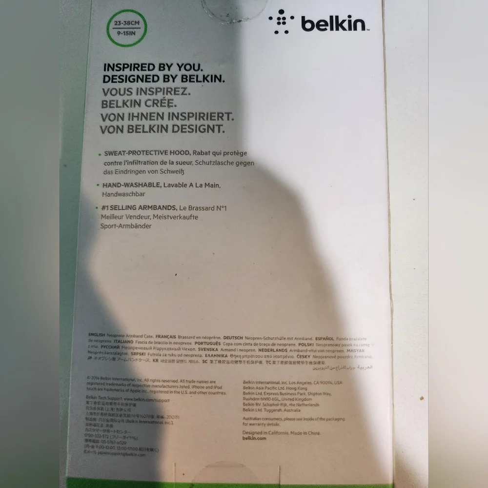 Belkin Gray Sport Armband For iPhone 5 Models. See Desciption. New In Box